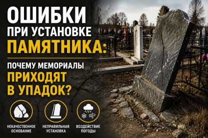 Ошибки при установке памятника: почему мемориалы приходят в упадок?